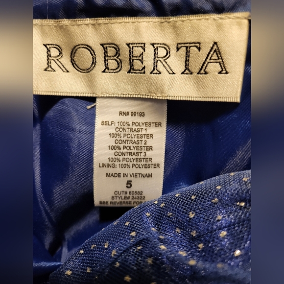 Roberta Bridal Blue Sparkling Embellished Strapless Gown - Picture 10 of 10